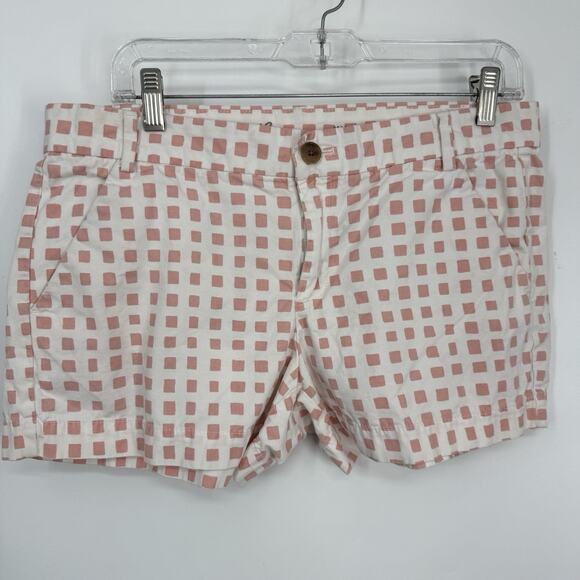 Gap Chino Shorts Women Size 8 Sunkissed Squares Cotton 3.5" Inseam - Picture 7 of 7